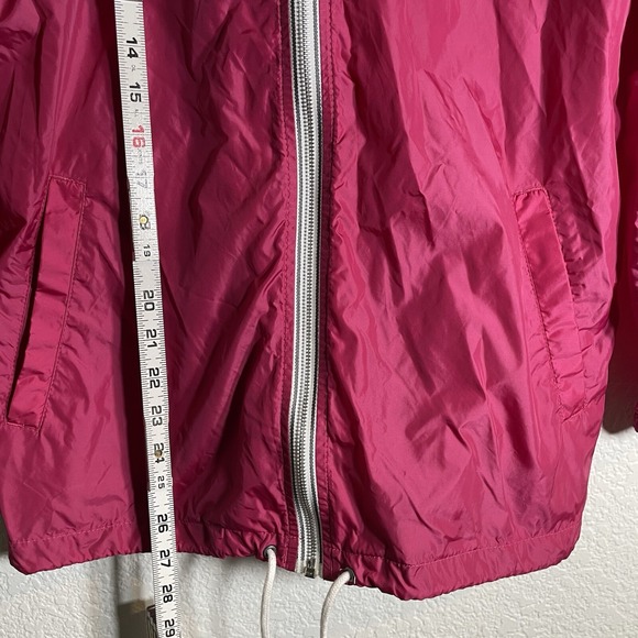 Eddie Bauer Women's Rain Coat Full Zip Hooded Windbreaker Jacket Pink Size XS - Picture 8 of 9